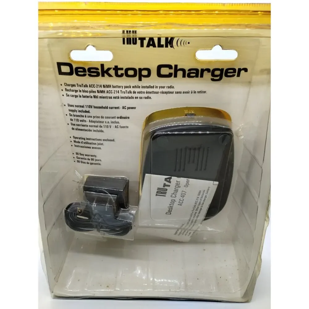 Tru Talk Desktop Charger Works with TK14 - Charges 2 Radios